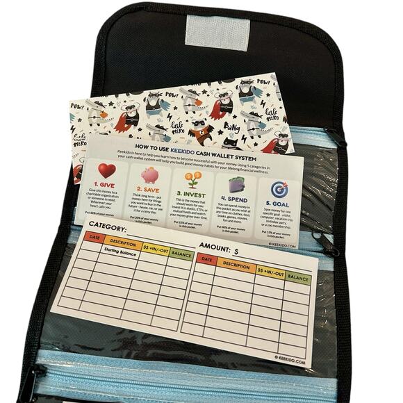 Kids Money Management Cash Wallet, Budgeting Kids, Gift Boys,Savings Organizer - Picture 5 of 6